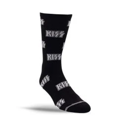 Socks PERRI'S SOCK - KISS - ALL OVER LOGO - BLACK